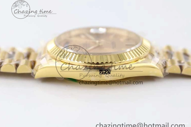 Bracelet YG 40mm Steel 904L 1:1 on YG TWF Dial Edition A2836 Best Crystal Date YG Day 0311